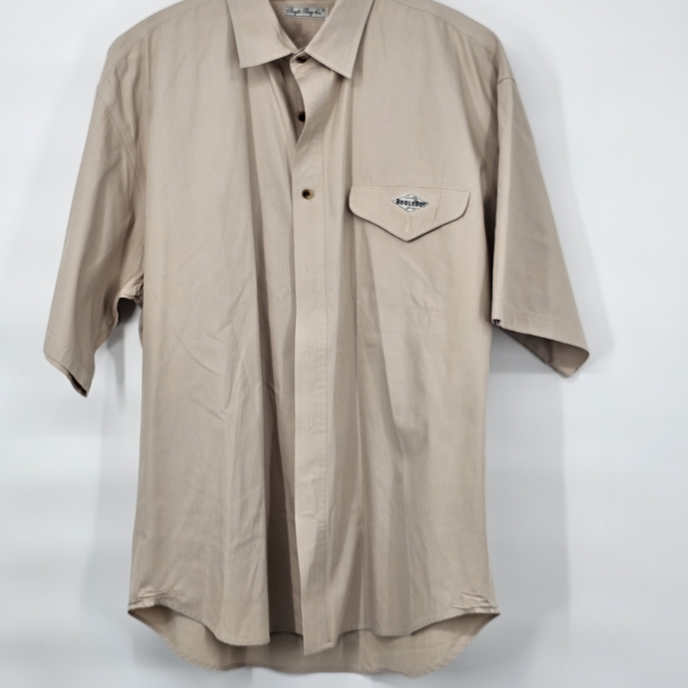 Bugle Boy Tan Men's Shirt 1980s